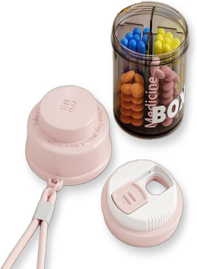 MVM Enterprise Travel Pill Organizer 4 Compartment, Portable Pill Box for Daily Medication, Small Pill Case for Storing Pills, Supplements, and Vitamins, Perfect for Travel and Home Use - Image 1